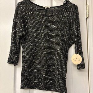 NWT Black & White Sweater By Ember. Size S. Casual Spring Sweater Open Knit
